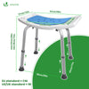 Siege de douche ergonomique a hauteur reglable en Aluminum HDPE bleu - vuunut.com