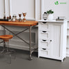 Meuble de salle de bain rangement 4 tiroirs 1 porte 82x55x30cm blanc - vuunut.com