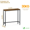 Console table style industriel en metal et MDF 75x24x75 cm Marron - vuunut.com