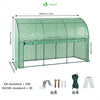 Serre de jardin hivernage murale adossee avec bache PE 300x100x180cm vert - vuunut.com