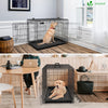 Cage pour chien pliable avec 2 portes verrouillable plateau amovible et housse de protection 107x70x78cm - vuunut.com