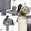 Arbre à Chat 154cm avec Griffoir Plateforme Niche XXL Gris - vuunut.com