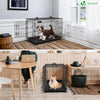 Cage pour chien pliable avec 2 portes verrouillable plateau amovible et housse de protection 92x58x64cm - vuunut.com