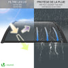Auvent de porte marquise 100x80 cm en Polycarbonate anti UV Anthracite - vuunut.com