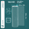 Grillage a maille soude en acier gaine PVC 13mm fil 0.8mm 1x25m vert - vuunut.com