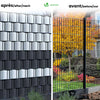 Brise vue occultant PVC 450g/m2 19cm x 140m Noir - vuunut.com