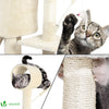 Arbre à Chat 154cm avec Griffoir Plateforme Niche XXL Beige - vuunut.com