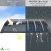 Auvent de porte marquise 120x80 cm en Polycarbonate anti UV Anthracite - vuunut.com