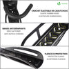 Lot de 4 supports de velo mural rangement suspendu noir - vuunut.com