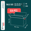 Lot de 20 cartons de demenagement stockage 45L Fabrique en France 50x30x30cm - vuunut.com