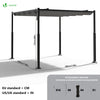 Pergola retractable 3x3m en metal et toile Polyester haute densite 180g/m2 gris - vuunut.com