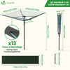 Etendoir a Linge Exterieur Rotatif avec housse de protection et Surface etendage 50m Gris - vuunut.com