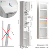 Meuble rangement salle de bain Haut colonne 180x20x20cm MDF blanc - vuunut.com