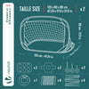 Lot de 2 buts de football 4 en 1 pliable pop up avec cibles 120x80x80cm noir - vuunut.com