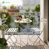 Ensemble bistro extérieur 1 table 2 chaises acier blanc - vuunut.com