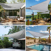 Voile d'ombrage Triangle en Polyester Imperméable avec Kit de Montage 5x5x5m Gris Clair - vuunut.com