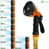 Tuyau d’Arrosage Extensible 15m Renforce avec Accessoires orange - vuunut.com