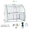 Serre de jardin hivernage murale adossee avec bache PE 200x100x180cm blanc - vuunut.com