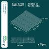 Lot de 11 dalles clipsables exterieures 30x30cm modulaire plastique anthracite - vuunut.com