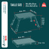 Marche pied pliable en acier portable 3 hauteurs reglables plateforme antiderapante 38x26cm blanc - vuunut.com