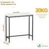 Console table style industriel en metal et MDF 75x24x75 cm Blanc - vuunut.com