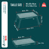 Marche pied pliable en acier portable plateforme antiderapante 38x26cm blanc - vuunut.com