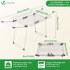 Sechoir a linge etendoir sur pied avec ailes hautes 175x92x106cm Blanc - vuunut.com
