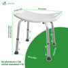 Siege de douche ergonomique a hauteur reglable en Aluminum HDPE blanc - vuunut.com