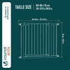 Barriere de securite a pression sans percage Largeur 88-96cm Metal blanc - vuunut.com