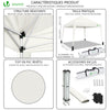 Tonnelle de jardin 3x3m pliable Blanche avec sac de transport - vuunut.com