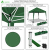 Tonnelle de jardin 3x3m pliable verte avec sac de transport - vuunut.com
