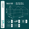 Enclos poulailler en metal galvanise et grillage avec bache PE 400x300x200cm - vuunut.com