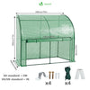 Serre de jardin hivernage murale adossee avec bache PE 200x100x180cm vert - vuunut.com