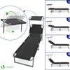 Transat pare soleil Textilene et range magazine Lot de 2 pcs Noir - vuunut.com