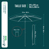 Parasol de jardin inclinable avec aeration et sac bandouliere 270cm vert olive - vuunut.com