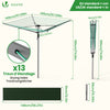Etendoir a Linge Exterieur Rotatif avec housse de protection et Surface etendage 50m Argent Vert - vuunut.com