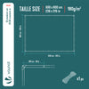 Bâche de Protection en Polyéthylène resistant et impermeable 180g/m² blanche 6x8m - vuunut.com