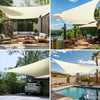 Voile d'ombrage Rectangulaire en Polyester Imperméable avec Kit de Montage 3x5m Beige - vuunut.com