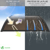 Auvent de porte marquise 120x80 cm transparent en Polycarbonate anti UV Marron - vuunut.com