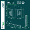 Tonnelle de jardin renforcée 3x3m pliable Barnum avec 4 parois latérales et fenêtres vert - vuunut.com