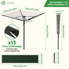 Etendoir a Linge Exterieur Rotatif avec housse de protection et Surface etendage 50m Noir - vuunut.com