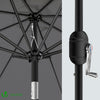 Parasol inclinable 2.70 x 2.40m avec housse de protection gris - vuunut.com