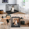 Cage pour chien pliable avec 2 portes verrouillable plateau amovible et housse de protection 122x75x81cm - vuunut.com