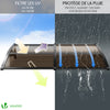 Auvent de porte marquise 200x80 cm transparent en Polycarbonate anti UV Marron - vuunut.com