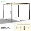 Pergola retractable 3x3m en metal et toile Polyester haute densite 180g/m2 beige - vuunut.com