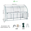 Serre de jardin hivernage murale adossee avec bache PE 300x100x180cm blanc - vuunut.com