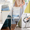 Panier a linge pliable 100L avec sac intérieur cadre bambou et couvercle beige - vuunut.com