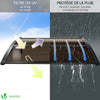 Auvent de porte marquise 120x80 cm transparent en Polycarbonate anti UV Marron - vuunut.com