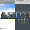 Auvent de porte marquise 200x80 cm en Polycarbonate anti UV Anthracite - vuunut.com