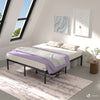 Cadre de lit metal avec fixation sommier et hauteur 36cm 180x200cm noir - vuunut.com